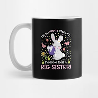 Kids Easter Big Sister Pregnancy Announcement Mug